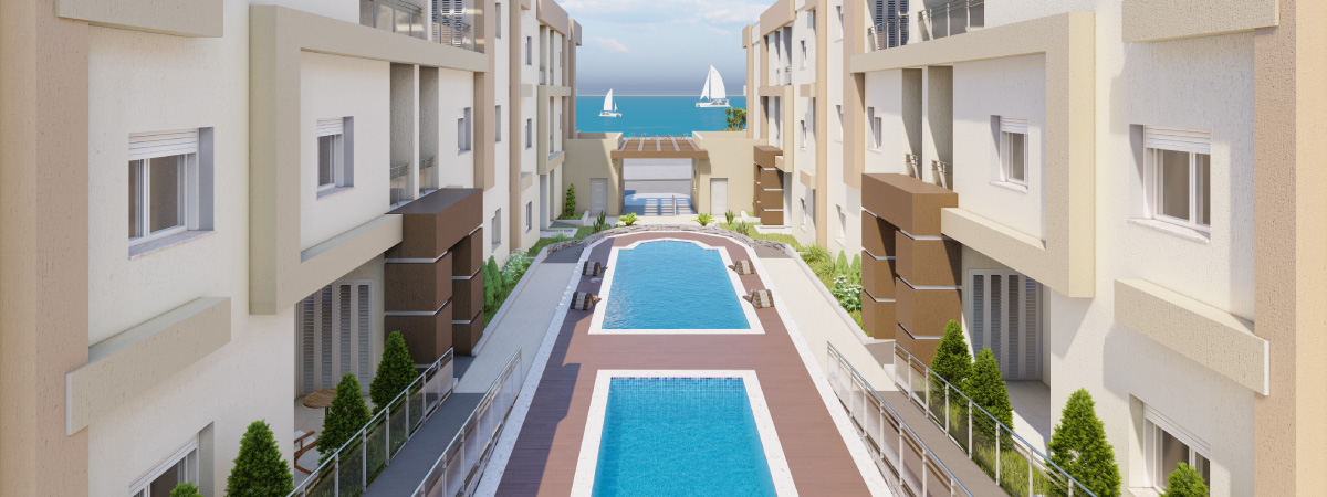 Résidence Tilel vu sur mer dans port El Kantaoui kantawi sur la région de Sousse